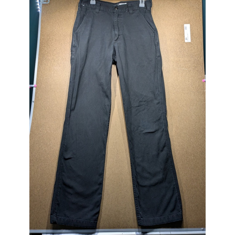 Carhartt Relaxed Fit Black Canvas Carpenter Work Pants Mens 31x34